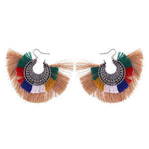 Earrings Womens Silk Fringe Rocker Earring Jewelry