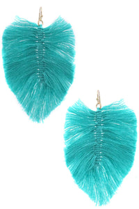Earrings Womens Fringe Cotton Leaf Drop Earring Jewelry