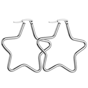 Titanium & Stainless Star Earrings