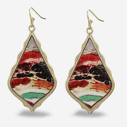 Womens Gold Tone Vintage Dangle Drop Earrings
