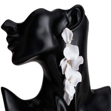 Load image into Gallery viewer, Earrings Womens Flower Petal Tassel Earrings Jewelry