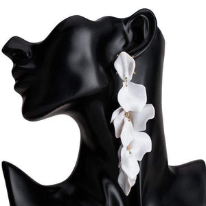 Earrings Womens Flower Petal Tassel Earrings Jewelry