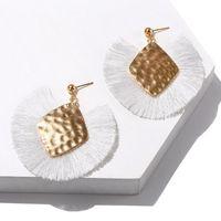 Earrings Womens White Gold Fringe Small Earrings Jewelry