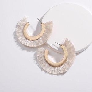 Earrings Womens Open Hoop Fringe Earrings Jewelry