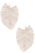 Load image into Gallery viewer, Earrings Womens Fringe Cotton Leaf Drop Earring Jewelry