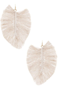 Earrings Womens Fringe Cotton Leaf Drop Earring Jewelry
