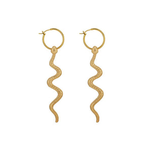Etta'J Jewelry Earrings Womens Gold Hoop Snake Drop Fashion Earrings