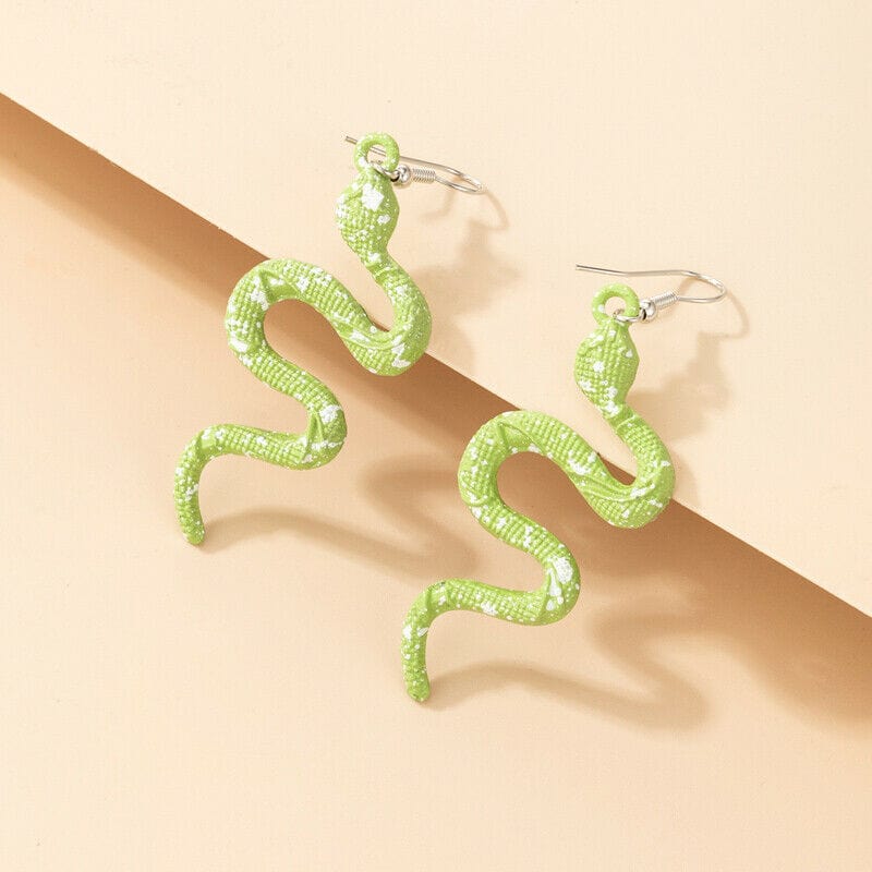 Etta'J Jewelry Earrings Womens Green Snake Metal Dangle Earrings