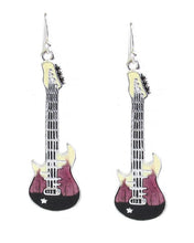 Load image into Gallery viewer, Etta&#39;J Jewelry Earrings Womens Silver Electric Guitar Fashion Earrings
