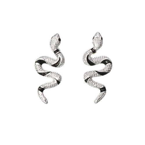 Etta'J Jewelry Earrings Womens Silver Snake Stud Earrings Jewelry