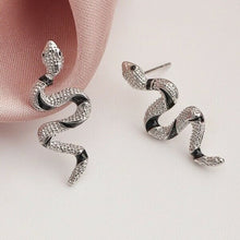 Load image into Gallery viewer, Etta&#39;J Jewelry Earrings Womens Silver Snake Stud Earrings Jewelry