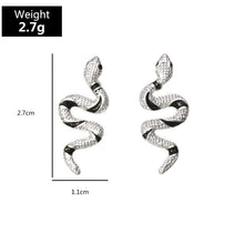Load image into Gallery viewer, Etta&#39;J Jewelry Earrings Womens Silver Snake Stud Earrings Jewelry