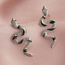Load image into Gallery viewer, Etta&#39;J Jewelry Earrings Womens Silver Snake Stud Earrings Jewelry