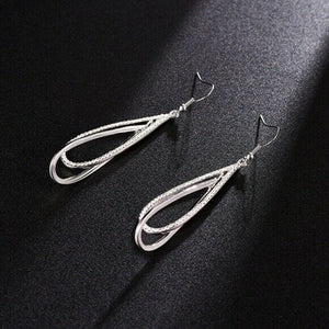 Etta'J Jewelry Earrings Womens Silver Teardrop Hoop Earrings