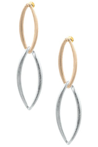 Etta'J Jewelry Earrings Womens Worn Gold Silver Interlinked Metal Earrings Fashion Jewelry