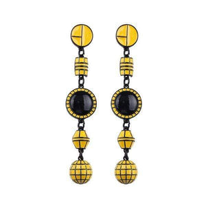 Womens Long Geometric Dangle Drop Earrings