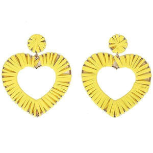 Earrings Womens Heart Hand Woven Large Earrings Jewelry