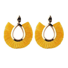 Load image into Gallery viewer, Womens Fringe Earrings Lightweight Dangle Teardrop Cotton Tassel Earrings