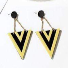 Load image into Gallery viewer, Triangle Dangle Earrings - More Colors