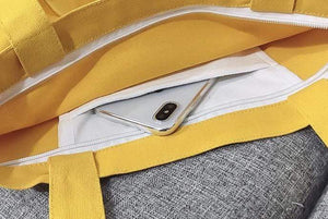 Womens Yellow Tote Bag Arts & Crafts Over the Shoulder Handbag