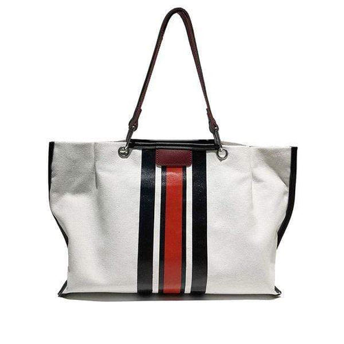 White Canvas Handbag