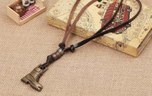 Load image into Gallery viewer, Adjustable Leather Cord&quot;Combat Boot&quot; Necklace