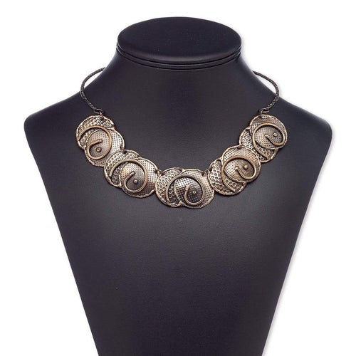 Antique Copper Spiral Design Necklace Set (click to see earrings)