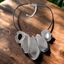 Load image into Gallery viewer, Antique Silver &amp; Black Vintage Necklace