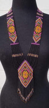 Load image into Gallery viewer, Black Aztec Seed Bead Necklace