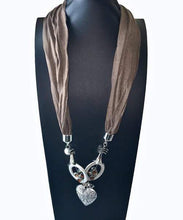 Load image into Gallery viewer, Etta&#39;J Jewelry Necklaces Continuous Loop Brown Scarf Jewelry Necklace