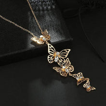 Load image into Gallery viewer, Gold Chain Necklace &amp; Butterfly Pendant Necklace