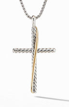 Load image into Gallery viewer, Gold Wrapped Cross Pendant Necklace