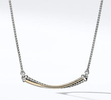 Load image into Gallery viewer, Womens Stainless Steel Gold Wrapped Pendant Bar Necklace
