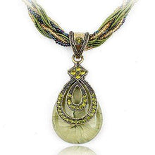 Load image into Gallery viewer, Bohemia Beaded Glass Pendant Necklace 4 Colors