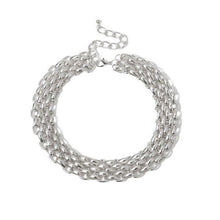 Load image into Gallery viewer, Womens Light Weight Silver Collar Necklace