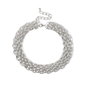 Light Weight Silver Collar Necklace