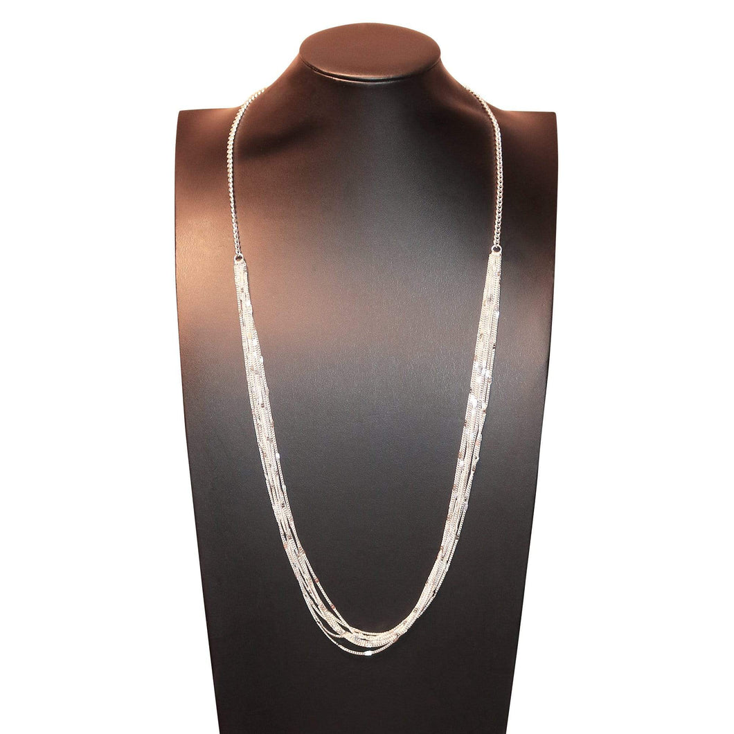 Etta'J Jewelry Necklaces Silver 27 inch Multi-Chain Necklace