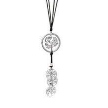 Load image into Gallery viewer, Etta&#39;J Jewelry Necklaces Black &amp; Silver Tree-of-Life Pendant Necklace