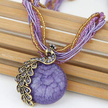 Load image into Gallery viewer, Bohemia Beaded Glass Pendant Necklace 4 Colors