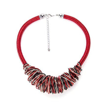 Load image into Gallery viewer, Shades of Red Wire Wrapped Necklace