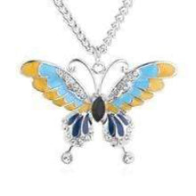 Load image into Gallery viewer, Silver Chain ButterFly Pendant Necklace