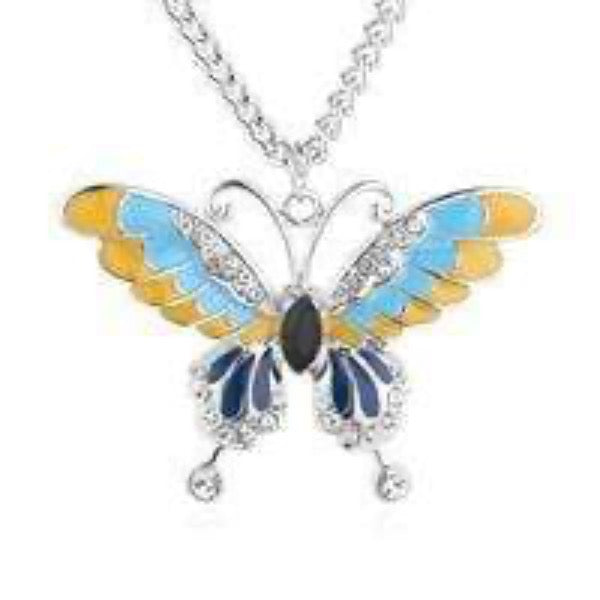 Silver Chain ButterFly Pendant Necklace