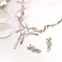 Load image into Gallery viewer, Silver &amp; Gold Geometric Necklace Set