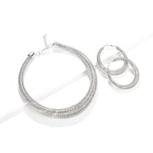 Load image into Gallery viewer, Womens Silver Plated Electroplated Earring Necklace Set