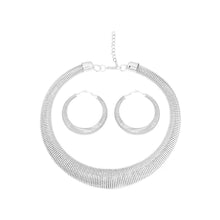Load image into Gallery viewer, Womens Silver Plated Electroplated Earring Necklace Set