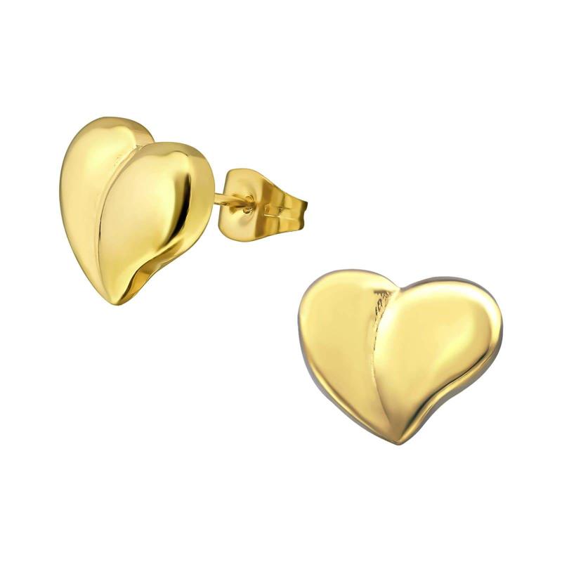 Surgical Stainless Steel Heart Stud Earrings