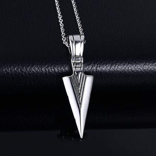 Titanium & Stainless Steel Arrow Necklace