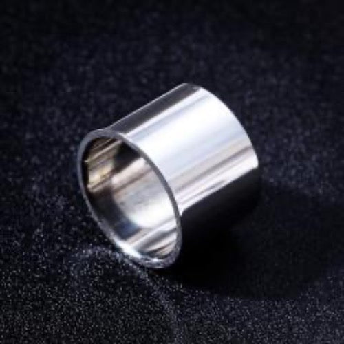 Mens Titanium & Stainless Steel Band Rings Silver Solid Fashion Ring Jewelry