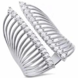 Sterling Silver .925 Paved Zironia Ring - More Colors