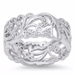 Sterling Silver .925 Filigree Band Ring